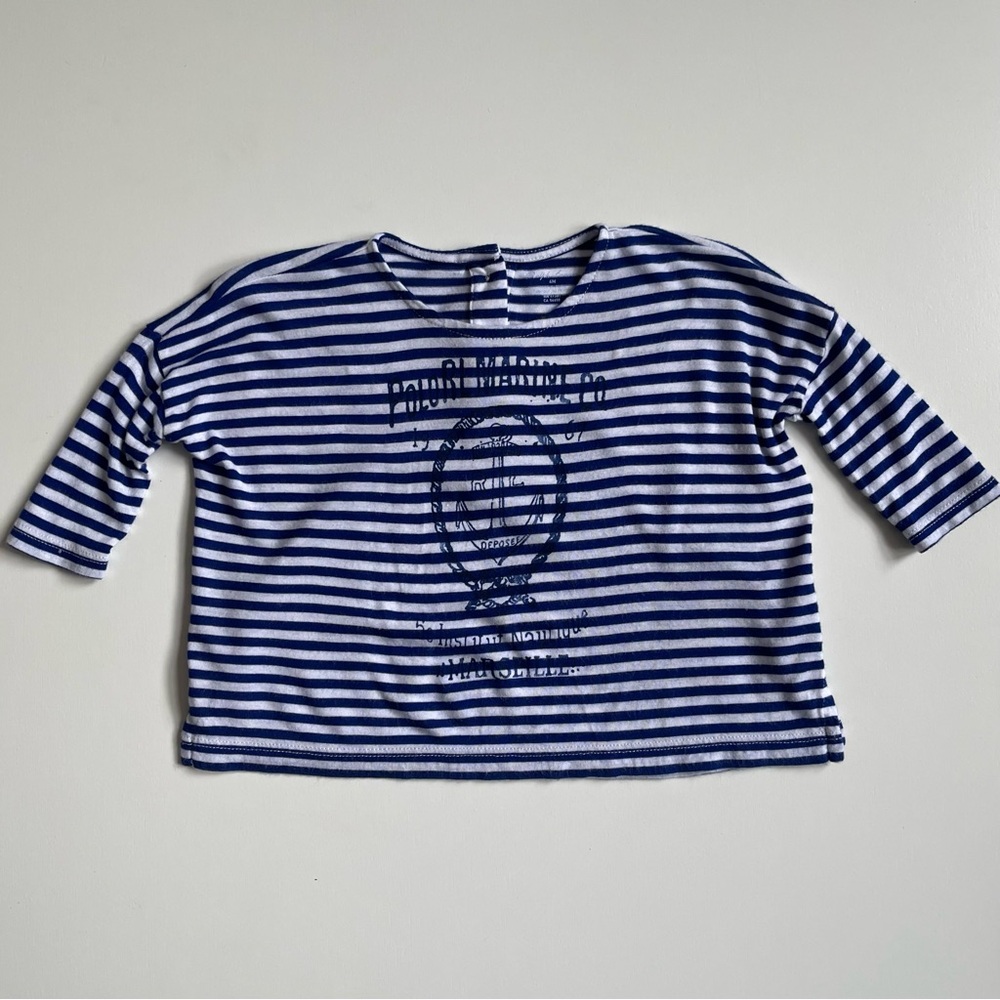 Ralph Lauren Unisex Baby Blue & White Striped Top - 6M
